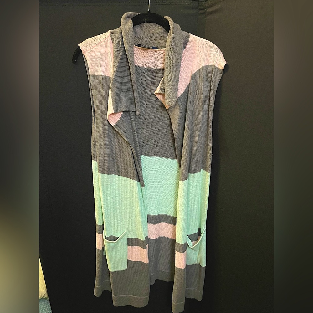Cute Hip-Length Knitted Cotton Vest